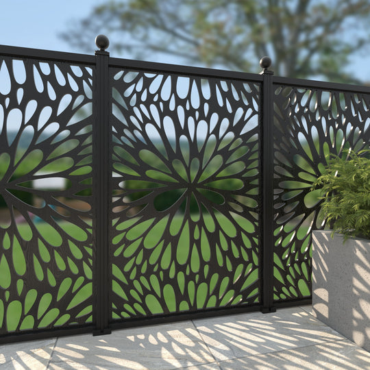 Blossom Decorative Fence - 120x180cm - with our aluminium posts