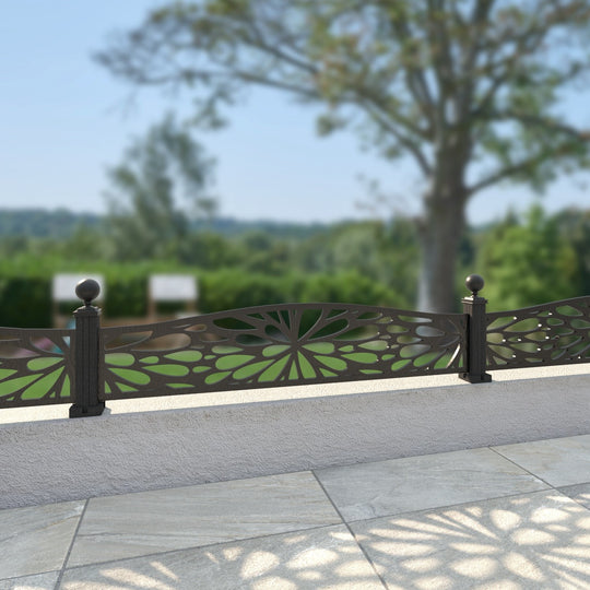 Blossom Decorative Fence - 180x40cm Curved Top - with our composite posts