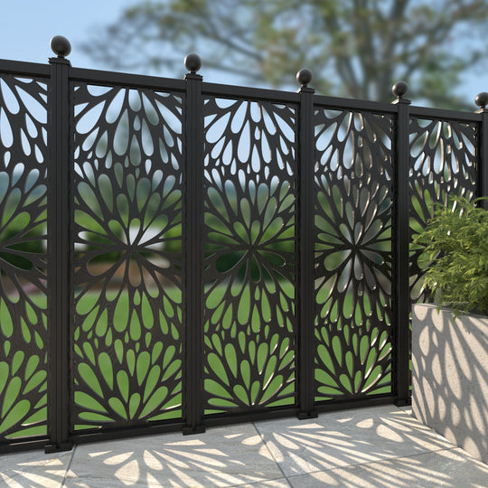 Blossom Decorative Fence - 60x180cm - with our aluminium posts