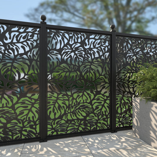 Botanic Decorative Fence - 120x180cm - with our aluminium posts