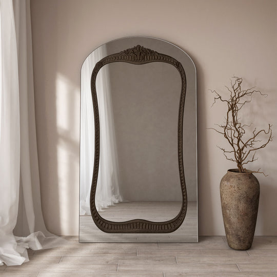 Barocco Frame Within Arched Full-Length Leaner Mirror