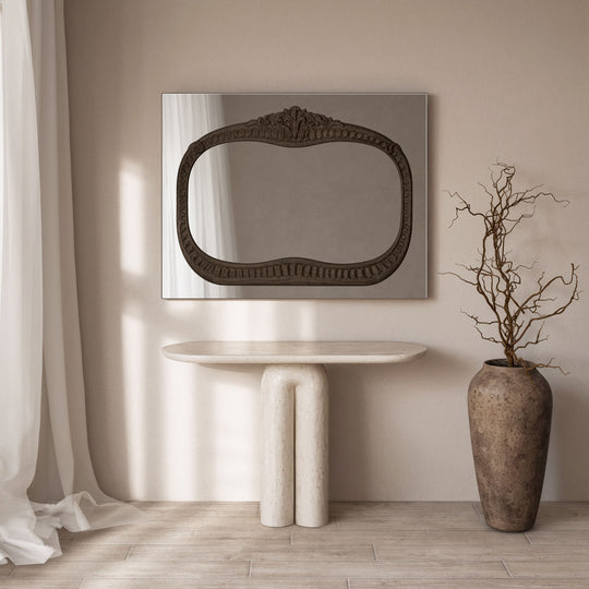 Barocco Frame Within Rectangular Wall Mirror