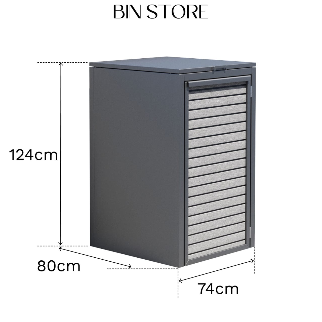 Black 1 Bin Store with Hive Door Screen