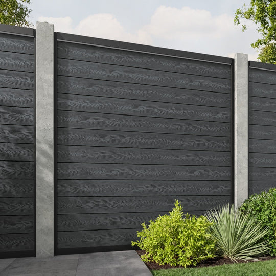 Classic Fence Panel - Dark Grey - for existing concrete posts