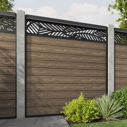 Classic Habitat Fence Panel - Teak  - for existing concrete posts