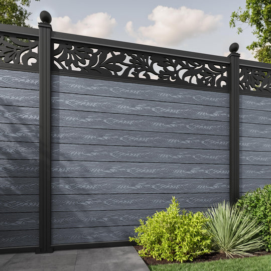 Classic Heritage Fence Panel - Anthracite - with our aluminium posts