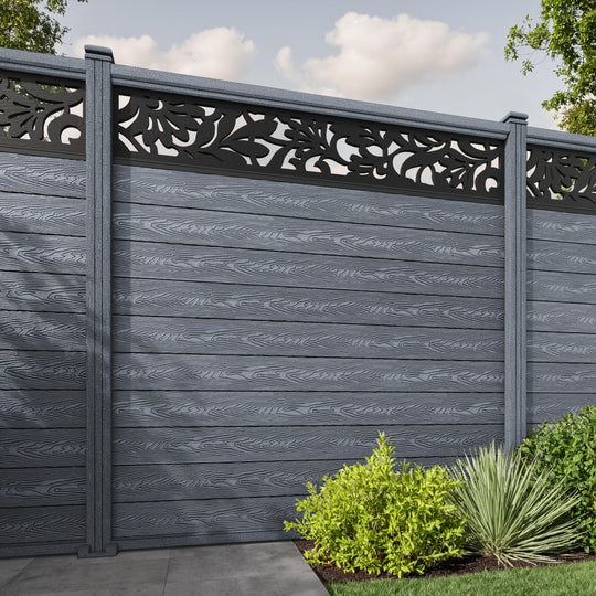 Classic Heritage Fence Panel - Anthracite - with our composite posts