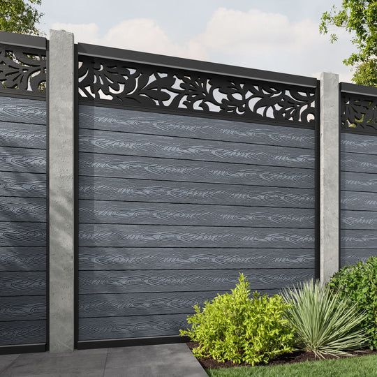 Classic Heritage Fence Panel - Anthracite - for existing concrete posts