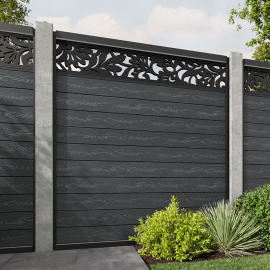 Classic Heritage Fence Panel - Dark Grey - for existing concrete posts