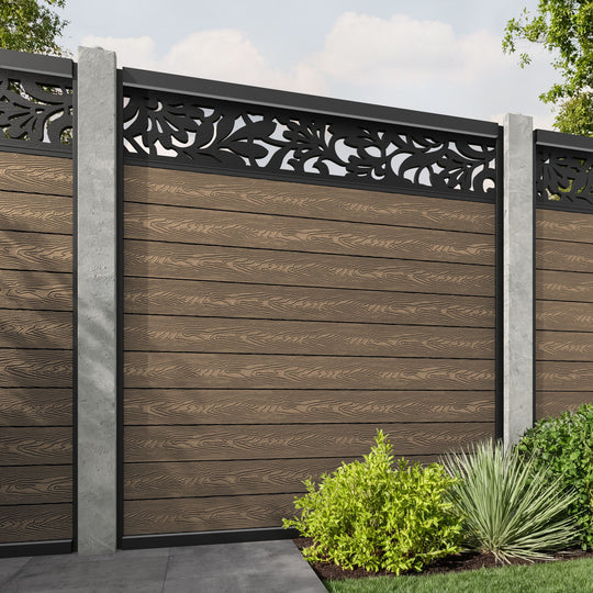 Classic Heritage Fence Panel - Teak - for existing concrete posts