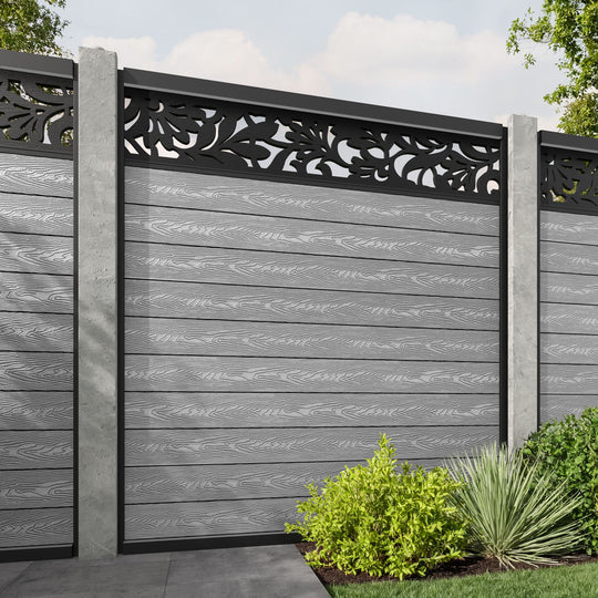Classic Heritage Fence Panel - Light Grey - for existing concrete posts