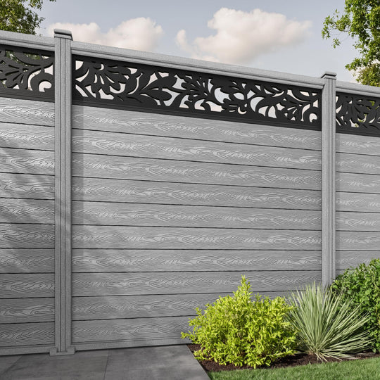 Classic Heritage Fence Panel - Light Grey - with our composite posts