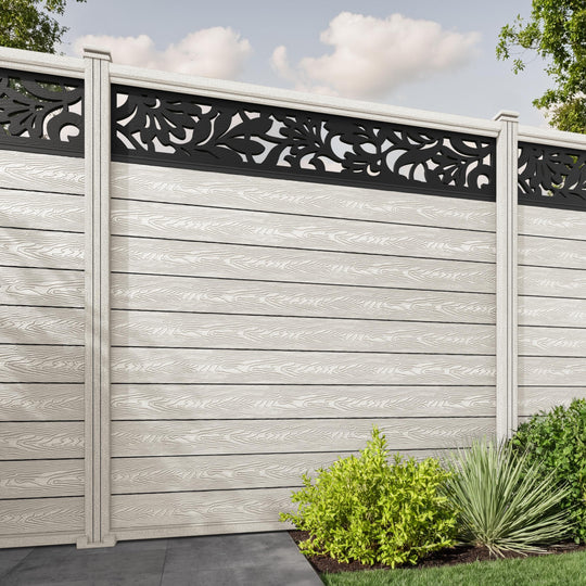 Classic Heritage Fence Panel - Light Stone - with our composite posts