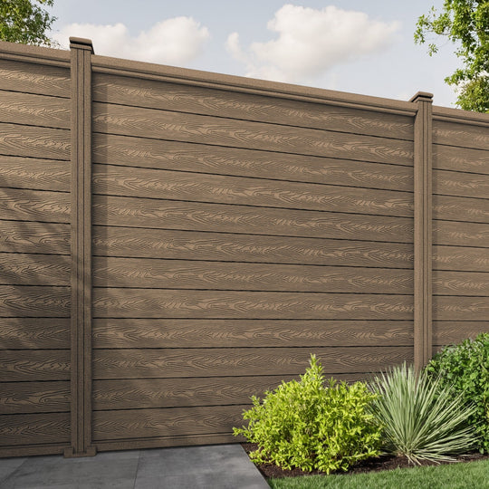 Classic Fence Panel - Teak - with our composite posts