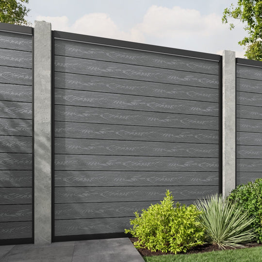 Classic Fence Panel - Mid Grey - for existing concrete posts