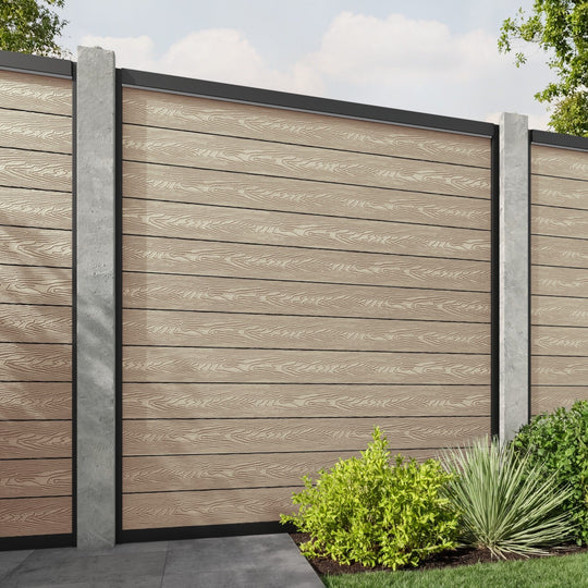 Classic Fence Panel - Light Oak - for existing concrete posts