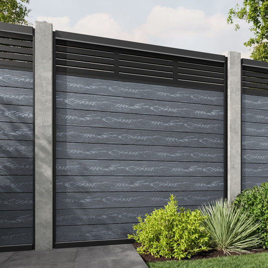 Classic Aspen Fence Panel - Anthracite - for existing concrete posts