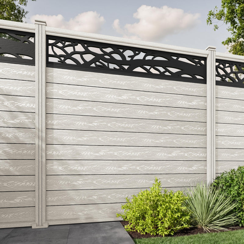 Classic Twilight Fence Panel - Light Stone - with our composite posts