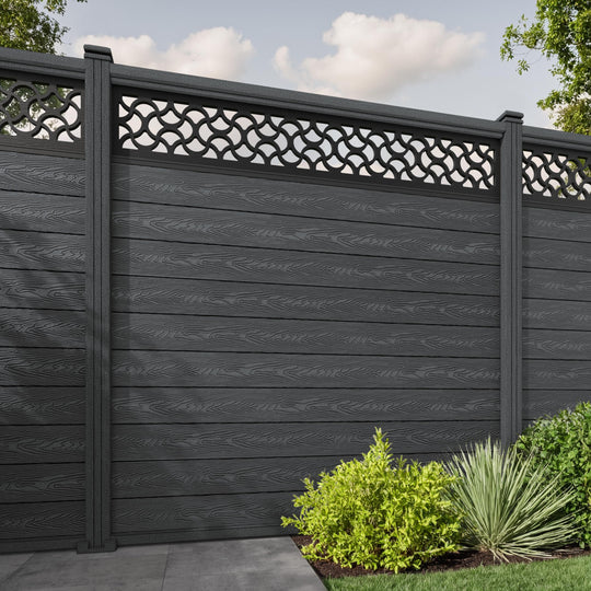Classic Vida Fence Panel - Dark Grey - with our composite posts