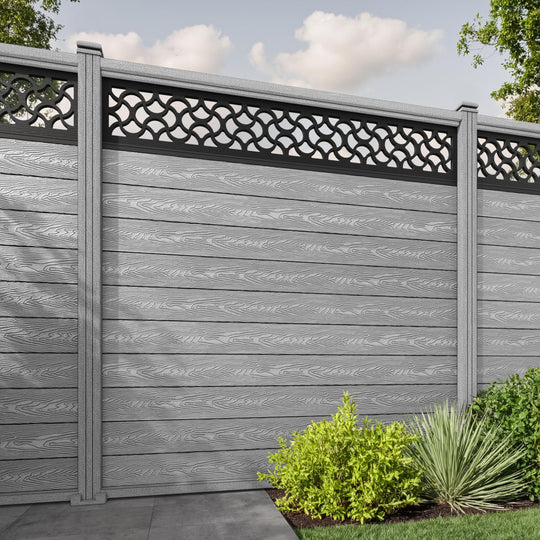 Classic Vida Fence Panel - Light Grey - with our composite posts