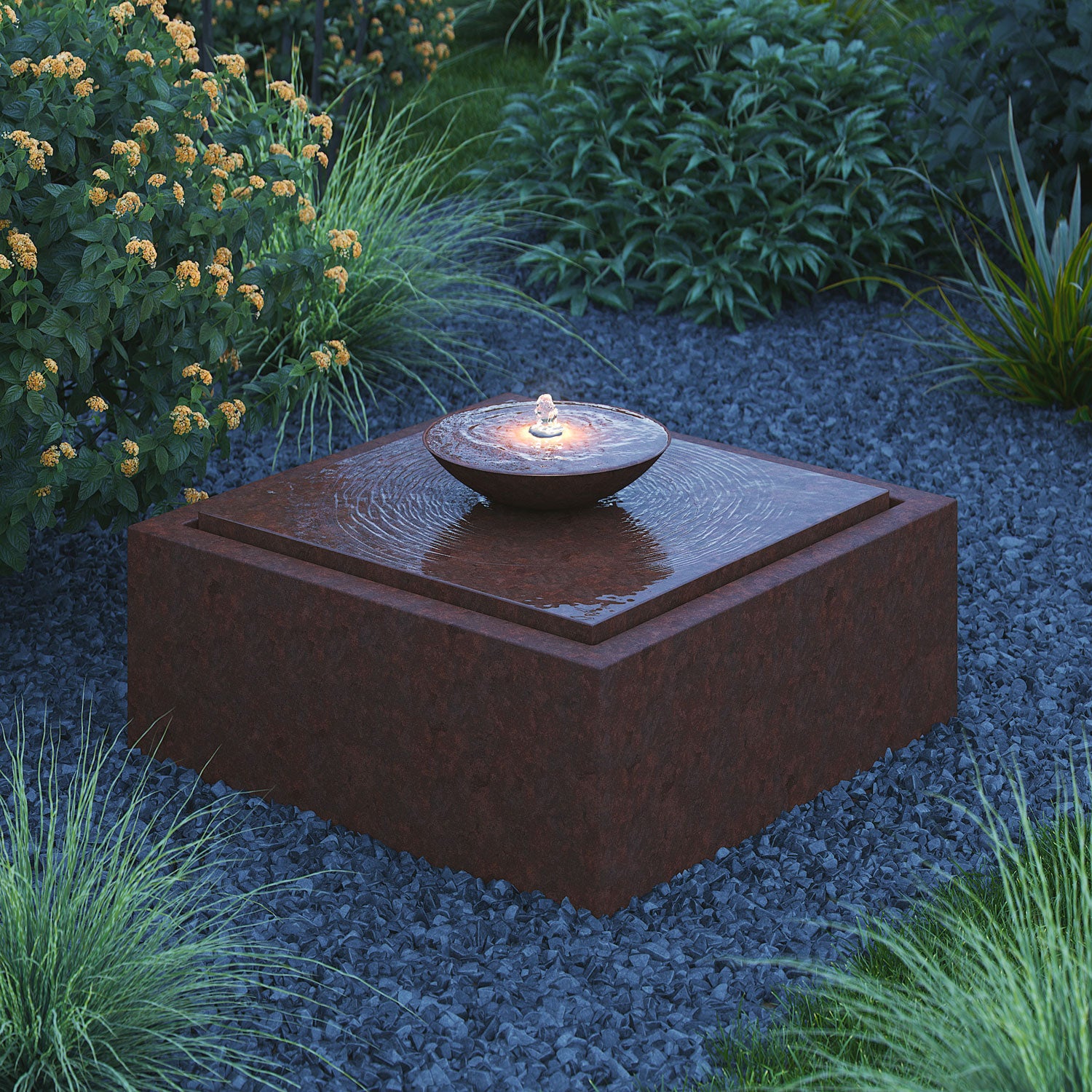 Rivoli Corten Steel Water Feature