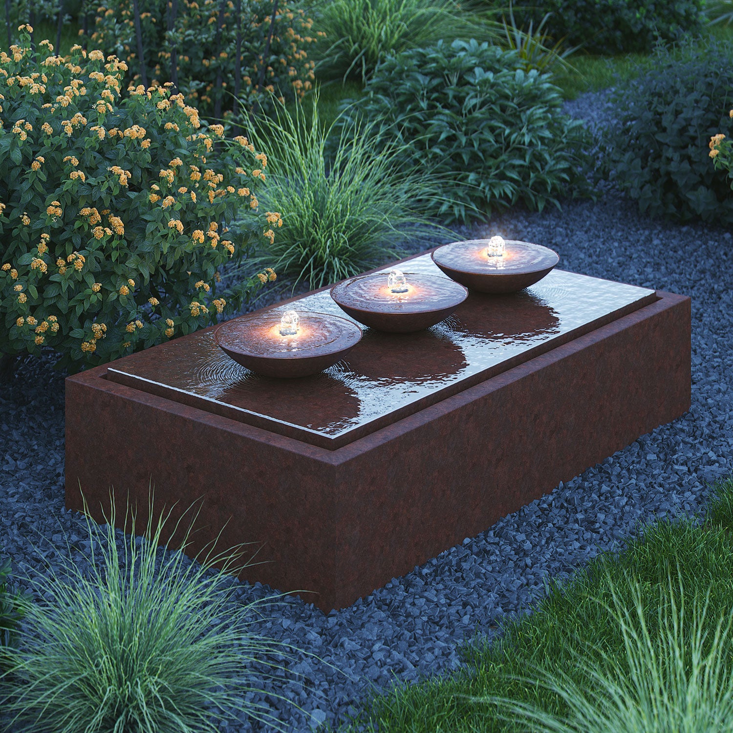 Rivoli Corten Steel Water Feature