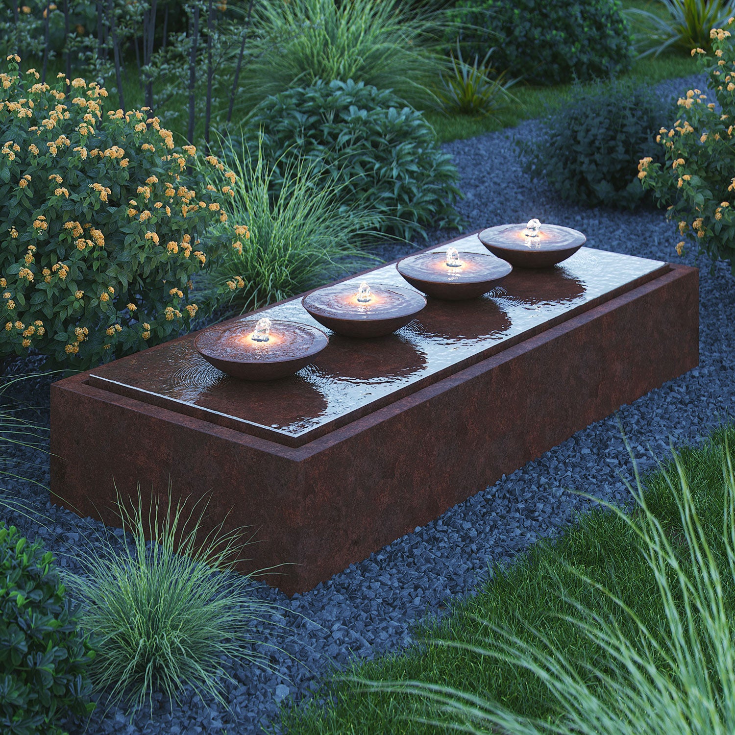 Rivoli Corten Steel Water Feature