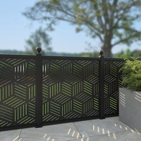 Cubed Decorative Fence - 120x120cm - with our aluminium posts