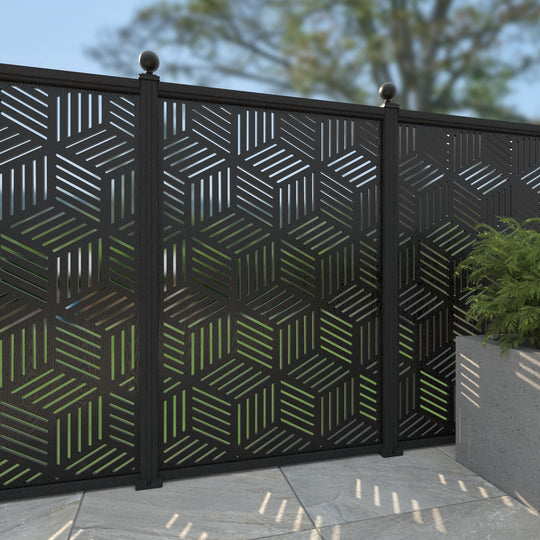 Cubed Decorative Fence - 120x180cm - with our composite posts