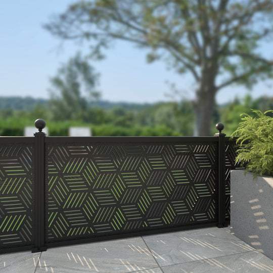 Cubed Decorative Fence - 180x90cm - with our aluminium posts