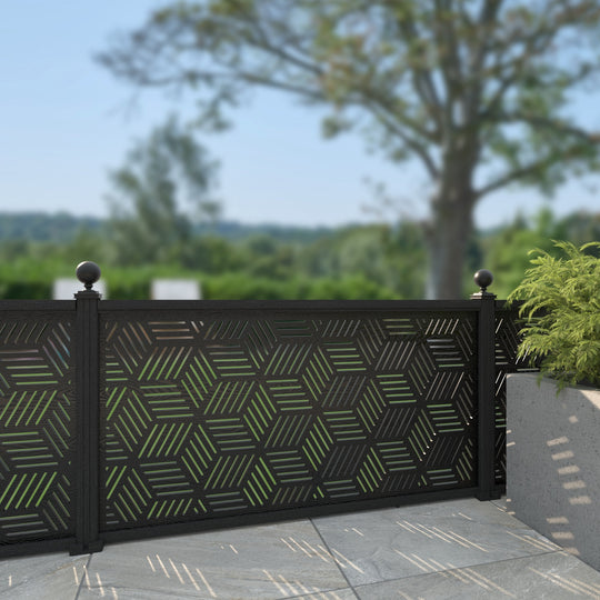 Cubed Decorative Fence - 180x90cm - with our composite posts