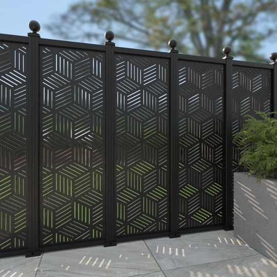 Cubed Decorative Fence - 60x180cm - with our aluminium posts