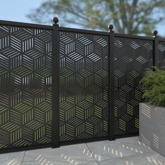 Cubed Decorative Fence - 90x180cm - with our aluminium posts