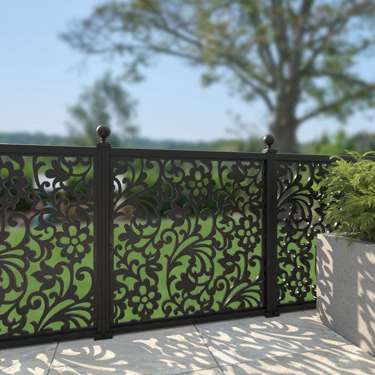 Eden Decorative Fence - 120x120cm - with our aluminium posts