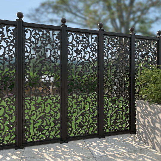 Eden Decorative Fence - 60x180cm - with our aluminium posts