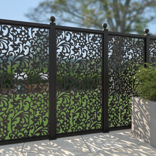 Eden Decorative Fence - 90x180cm - with our aluminium posts