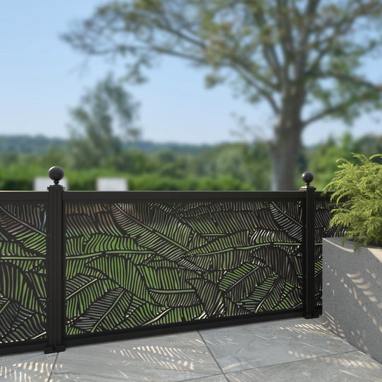 Feather Aluminium Decorative Fence - 180x90cm - with our aluminium posts
