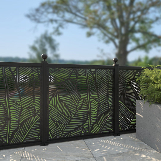 Feather Decorative Fence - 120x120cm - with our aluminium posts