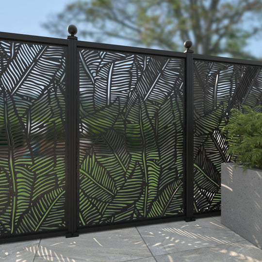 Feather Decorative Fence - 120x180cm - with our aluminium posts