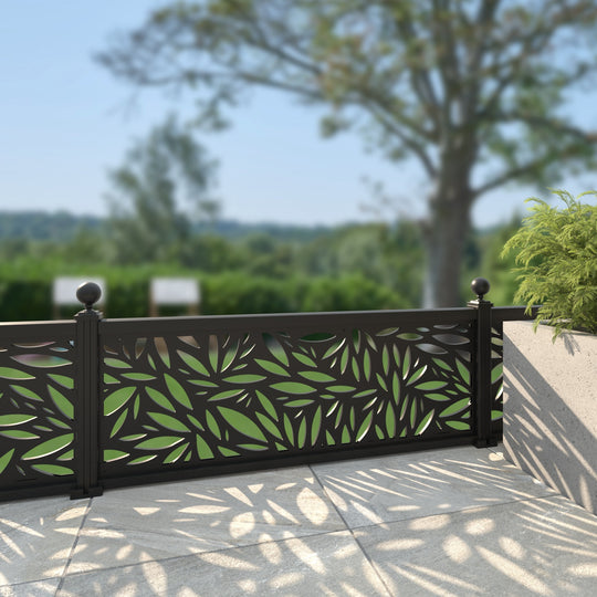 Foliage Aluminium Decorative Fence - 180x60cm - with our aluminium posts