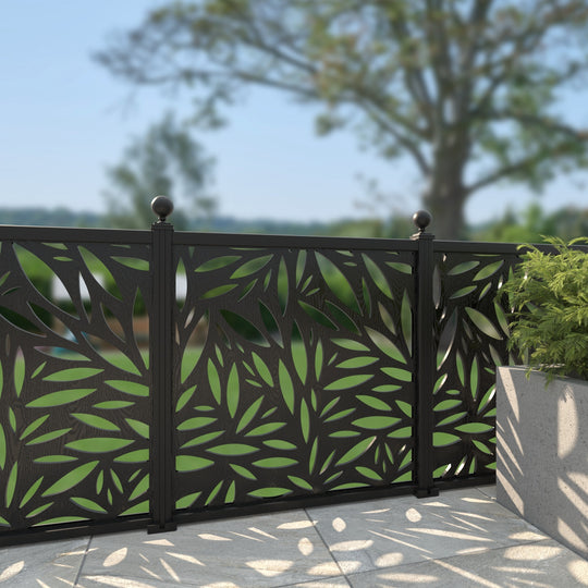 Foliage Decorative Fence - 120x120cm - with our aluminium posts