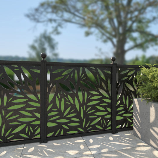 Foliage Decorative Fence - 120x120cm - with our composite posts