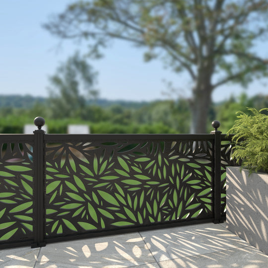 Foliage Decorative Fence - 180x90cm - with our aluminium posts