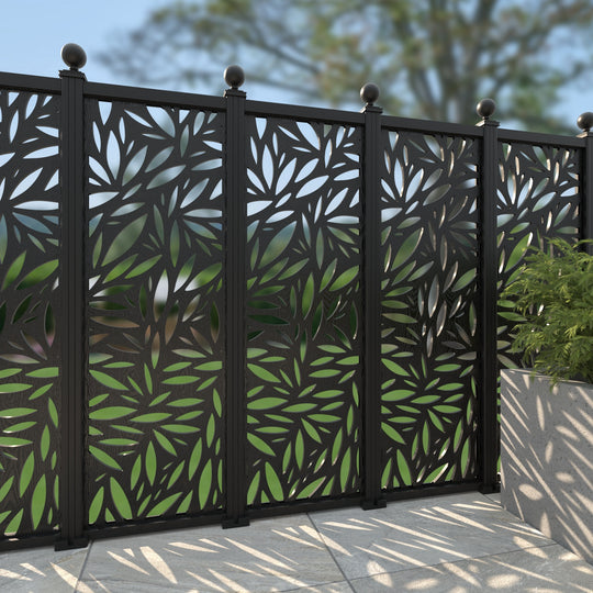 Foliage Decorative Fence - 60x180cm - with our aluminium posts