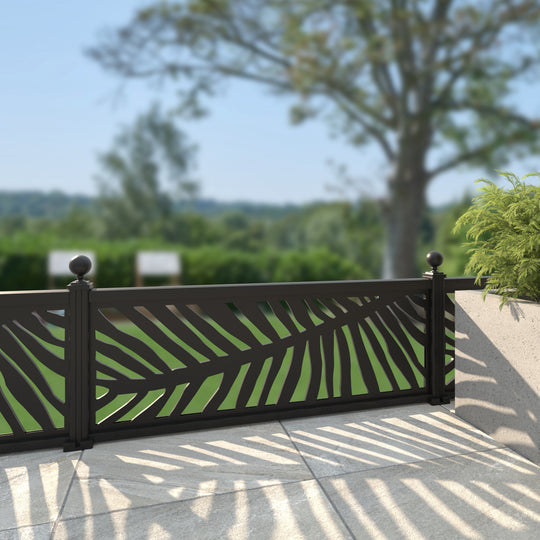 Palm Aluminium Decorative Fence - 180x60cm - with our aluminium posts