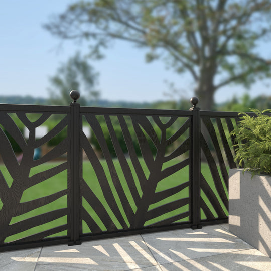 Palm Decorative Fence - 120x120cm - with our aluminium posts