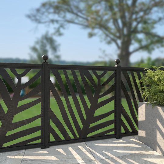 Palm Decorative Fence - 120x120cm - with our composite posts