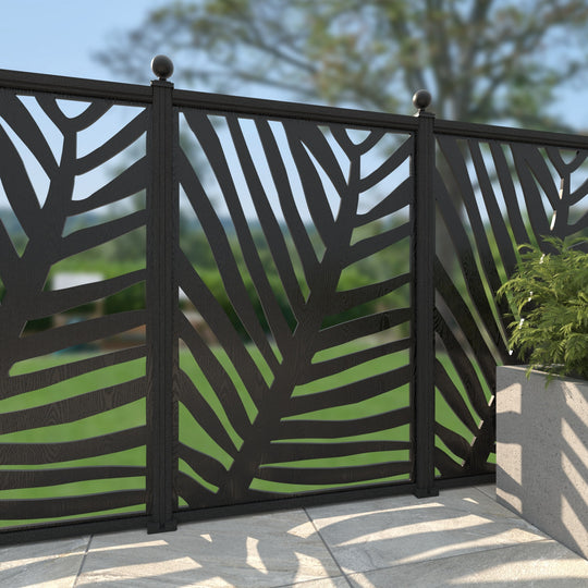 Palm Decorative Fence - 120x180cm - with our composite posts