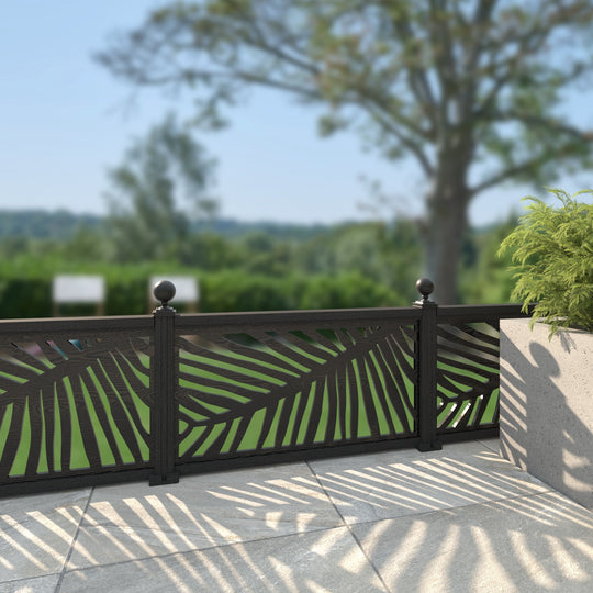Palm Decorative Fence - 120x60cm - with our composite posts
