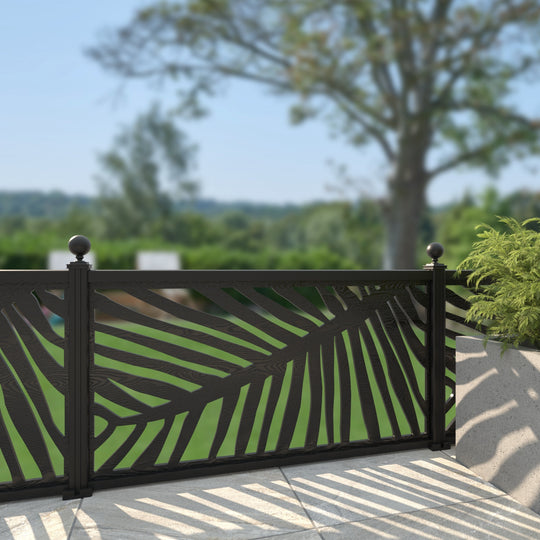 Palm Decorative Fence - 180x90cm - with our aluminium posts
